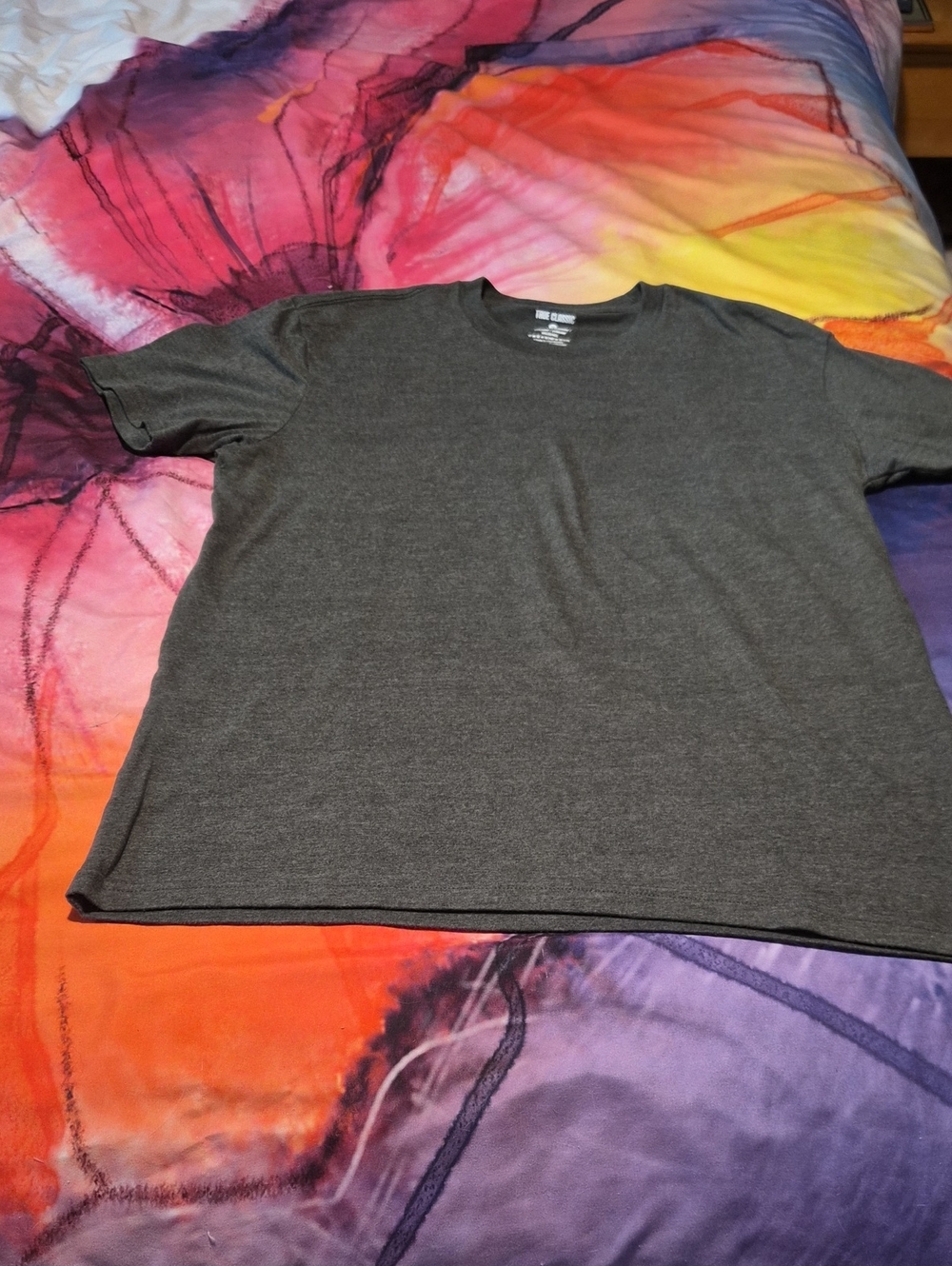 True Classic Classic Crew Neck T-Shirt Short Sleeve Gray Medium